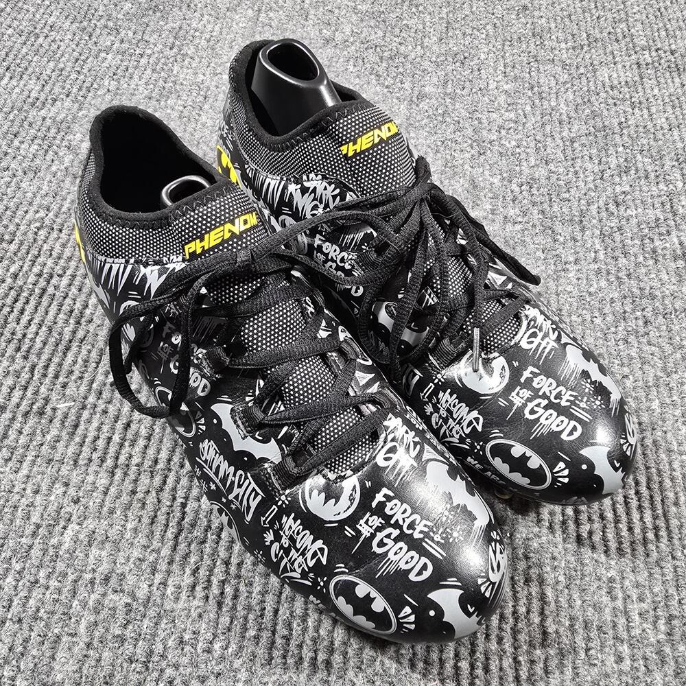 Phenom Batman Football Cleats Mens Size 11 Black Yellow Graphic DC Comics